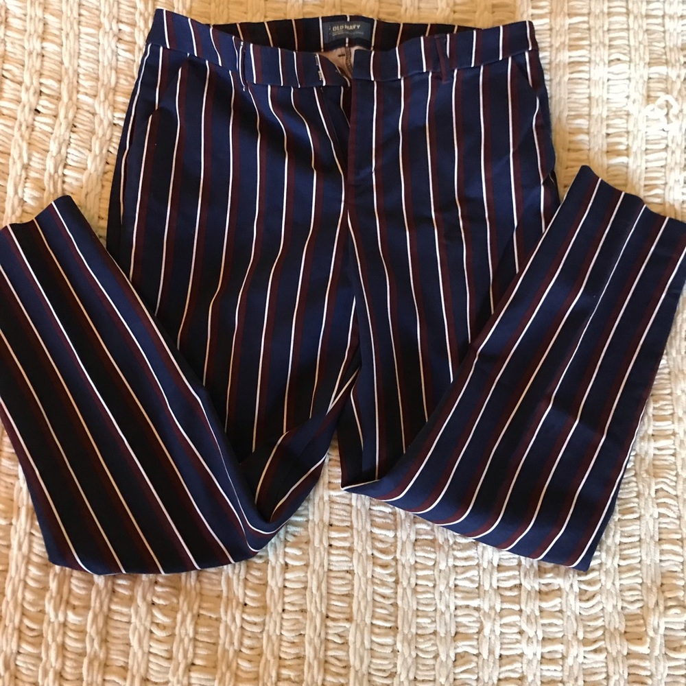 Striped Old Navy crops